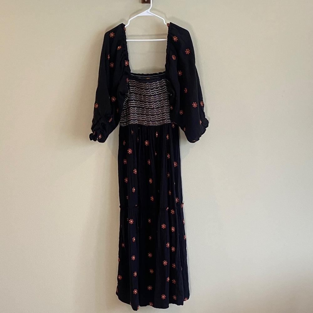Free People Dahlia Embroidered Maxi Dress